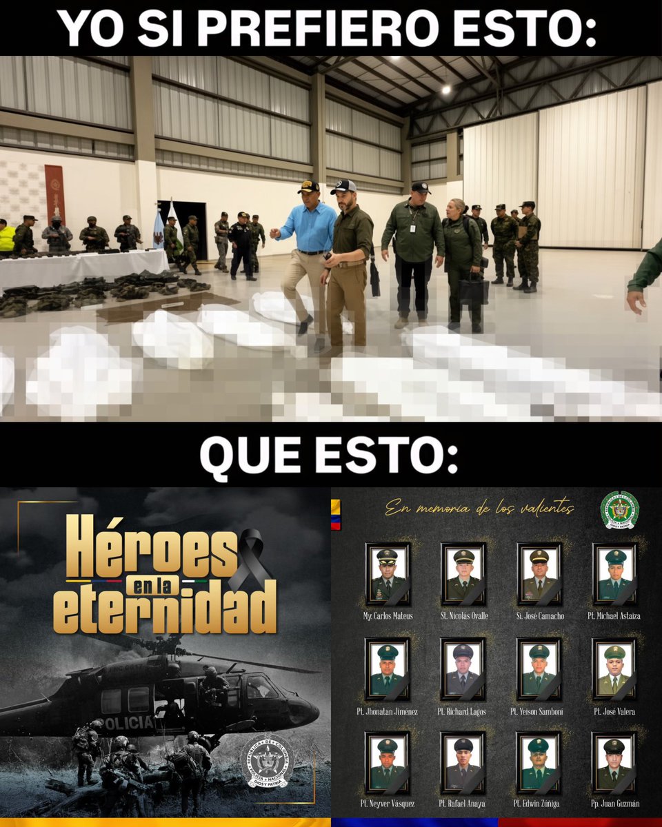 libre_objecion's tweet photo. La izquierda que hoy se queja por las imágenes de presidente Abelardo rodeado de cuerpos de criminales, son los mismos que callaron ante la impunidad que Petro le dio a los gestores de paz que masacraban a nuestra fuerza pública. https://t.co/xlDXi9s6kJ