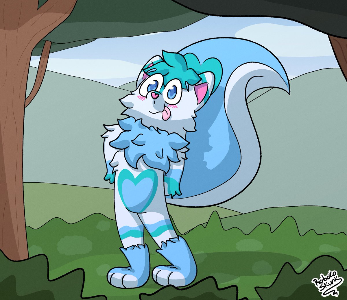 RobotoSkunk's tweet photo. My part of an art trade with @SilverIceSkunk! :D https://t.co/cJcSxGZ1O9