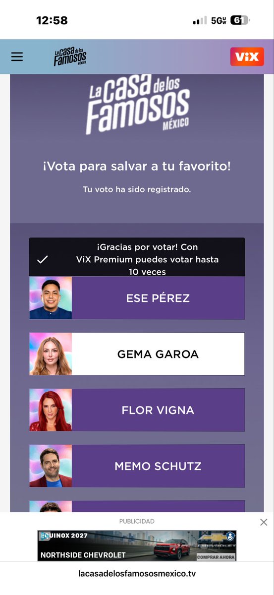 Maritrini17's tweet photo. @vilfrankJoseC GEMA NO SE VA
VOTA POR GEMA https://t.co/krLSpAg79L