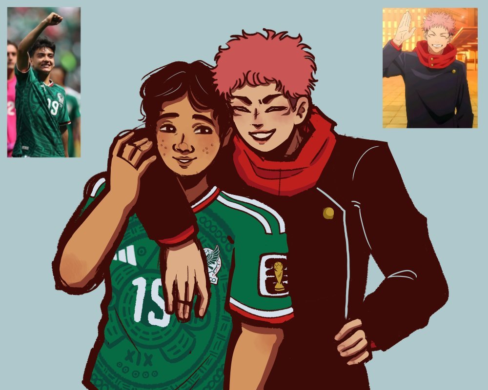 M_de_Mermelada_'s tweet photo. HACE COMO MIL AÑOS ALGUIEN DIJO QUE ESTOS DOS SERÍAN AMIGOS Y YO LOS DIBUJÉ SIENDO AMIGOS
NO ENCUENTRO EL TWEET PERO SI SERÍAN !!!!!
#GILBERTOMORA #YUUJIITADORI #YuujiFanart #ItadoriFanart #MoritaFanart #MiDuo 🫐🐯🇲🇽🇯🇵 https://t.co/1buRnEdzya