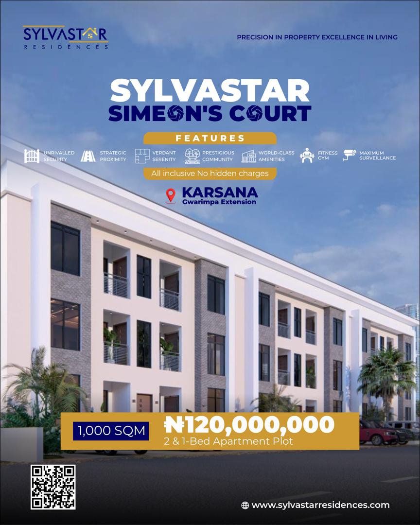 Iamnuel_tee's tweet photo. LOCATION. TITLE. VALUE. FUTURE. 🏡📍

Secure your own piece of Abuja at Gwarimpa Extension, Karsana, just behind Dantata Garden Estate.

Available sizes: 250sqm | 350sqm | 500sqm | 1,000sqm

📜 FCDA C of O Approved & Certified
🏡 Residential
💳 Flexible payment options
🤝 Negotiation available for serious buyers

Don't wait until development pushes the price higher.

DM me for details & inspection.

#Karsana #AbujaRealEstate #RealEstateNigeria #LandForSale #PropertyInvestment #SylvastarGroup
