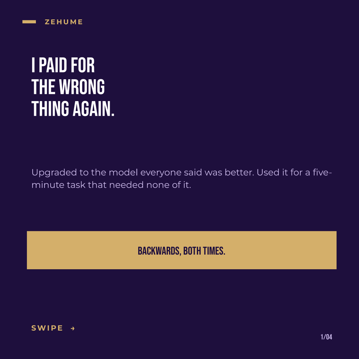 EsteemWay's tweet photo. I paid for the wrong thing again.

Upgraded for a 5-minute task. Then reached for the free version on a hard problem the next day.

Backwards, both times.

Now the right one shows up on its own — right tool, right task, right price. https://t.co/GHFkYmoEDO