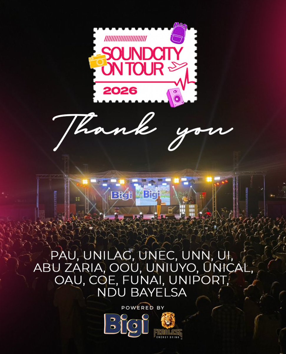 SOUNDCITYtv's tweet photo. The break is almost over! 
To all the schools that has become our stage, THANK YOU !💜
.
It’s time for the train to move, again. ✈️
Watch this space. 🤩🔥
#SoundcityOnTour #BigiXSoundcityOnTour #Soundcity #PoweredByMusic https://t.co/nntVXCPBIm