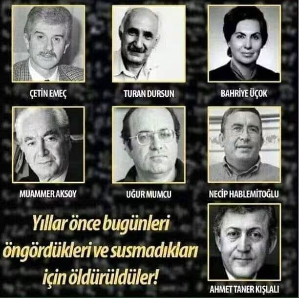 ABalkaza's tweet photo. ŞERİATÇI DİNCİ-KİNCİ CİHADÇI İSLAMCI TERÖRİSTLERCE KATLEDİLEN,
AYDINLARIMIZI SAYGI İLE ANIYORUZ..

#TuranDursun https://t.co/8ipL58Bn5Y