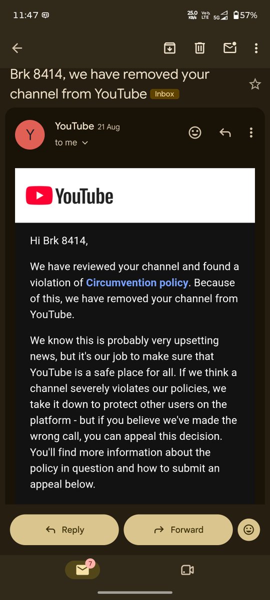 techdivakarshah's tweet photo. Hi @YouTubeIndia , I’m extremely frustrated and disappointed. My channel was suddenly terminated for “Circumvention Policy,” but I have NOT violated or intentionally bypassed any YouTube policy.
I was only deleting around 30 videos from YouTube Studio to clean up and improve my channel. Immediately after deleting those videos, my channel was terminated.
I believe an automated system may have incorrectly flagged my channel for Circumvention. I have never created or used another channel to bypass a YouTube termination or restriction. I have done nothing intentionally against YouTube’s policies.
I strongly believe this was a mistake. Please conduct a manual review of my channel and reconsider the termination.
Channel Url :- https://t.co/wTihJwEG5L⁠�
Please give me one fair opportunity to clarify this situation and restore my channel. 🙏
@YouTubeIndia please help me.