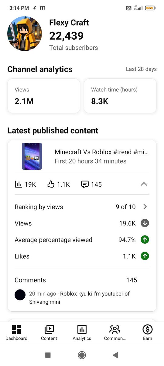flexycrafthlow's tweet photo. X

Dear YouTube Team,@TeamYouTube
@YouTubeIndia
I am appealing the termination of my channel Flexy Craft due to a suspended account. I acknowledge the violation, take full responsibility, and have addressed the issue promptly Sincerely, [Sumit Bisht]

[Flexycraft] https://t.co/7dDUddOCXw