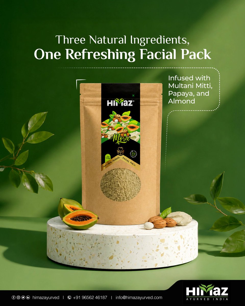 himazayurved's tweet photo. Nature- powered skincare 🌿✨
Multani Mitti, Papaya, and Almond in one refreshing facial pack.
Discover natural care with HIMAZ Ayurved.

https://t.co/8PO7cWHQqt

#HimazAyurved #NaturalSkincare #HerbalFacePack #MultaniMitti #Papaya #Almond #NatureInEveryRoutine #HIMAZ https://t.co/St9Z2nmfEV