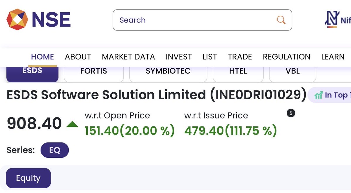 Apsrana2601's tweet photo. 🚀 ESDS Software Solution — What a CRAZY listing! 💥
More than 2X on Listing Day 🔥🔥
But remember — listing gains ≠ guaranteed long-term gains.
Hope #ESDSSoftwareSolution doesn’t repeat their post-listing story 👀📉
#StockMarket #IPO #IPOAllotment #ESDS https://t.co/nbRk1T1hBU