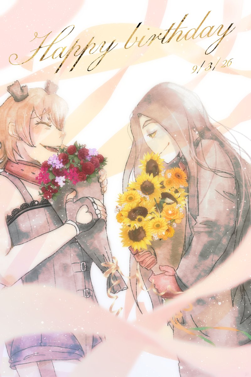 MartyShinozaki's tweet photo. #UniverseM93
#REDHAND
うおお一日過ぎちゃったけど、9/3、REDEER誕生日おめでとう! 今年は相手に似合う花束を交換のバースデイでした。今後も彼女達をよろしくお願いします! あとよければ私も! https://t.co/NaEzDeRuW4