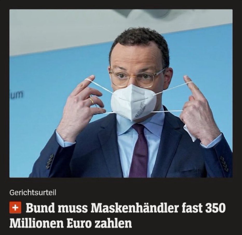 RolandFaude's tweet photo. Guten Morgen , auch heute muss man es wieder klar sagen, Problematisch halte ich, wenn der unbeliebteste Typ Deutschlands (Spahn) noch im Bundestag  sein kann und nun im Haushaltsausschuss sitzt , der ca. 12 Milliarden Steuerschaden verursacht hat, schon 90 Millionnen Anwaltskosten verschlungen hat und täglich die Bürger eine Million € Zinsen kostet. Spahn gehört ohne Wenn und Aber endlich vor einen Untersuchungsausschuss und es ist beschämend ihn noch zu hören mit seinen Nebelkerzen der Ablenkung 😌