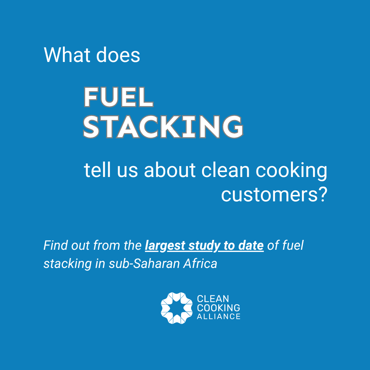 cleancooking's tweet photo. Why do many people who have access to clean cooking solutions still choose to use polluting fuels? To find out, CCA’s User Insights Lab conducted the largest study to date of "fuel stacking" in sub-Saharan Africa. 

The findings were incredibly insightful. Find out more from the report: https://t.co/aBPbA64swI