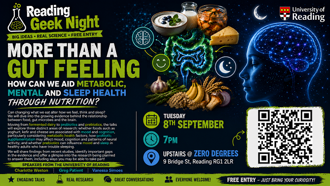 RDGGeekNight's tweet photo. Join us for the Reading Geek Night Sept event (Tue 8th Sept from 7pm) upstairs @ZerodegreesBeer  (Reading). Come &amp; listen to Charlotte Weston, Greg Patient &amp; Vanessa Simoes talk about - ‘More Than a Gut Feeling’  Followed by a pub quiz. Everyone Welcome!  https://t.co/rIv3CYHLRx https://t.co/HWm8zL7RWI