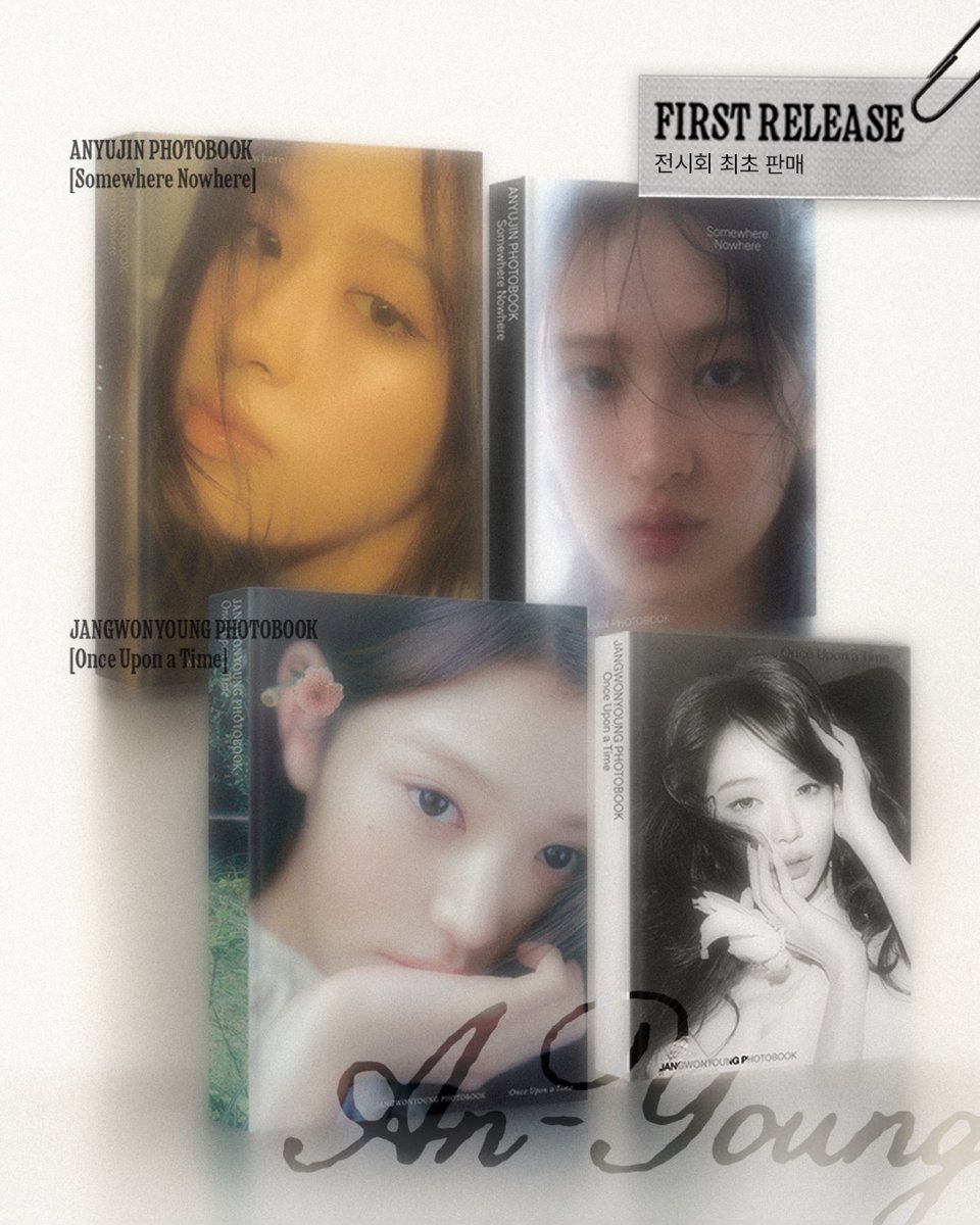 IVE_Exhibition's tweet photo. 안녕(An-Young) : ANYUJIN x JANGWONYOUNG Media Exhibition

▶ 화보집 판매 안내
▶ PHOTOBOOK SALES INFORMATION
▶ KRW 52,000

@IVEstarship
#IVE #아이브
#ANYUJIN #안유진 
#JANGWONYOUNG #장원영
#AnYoung_exh https://t.co/fLm9ZSfTQi