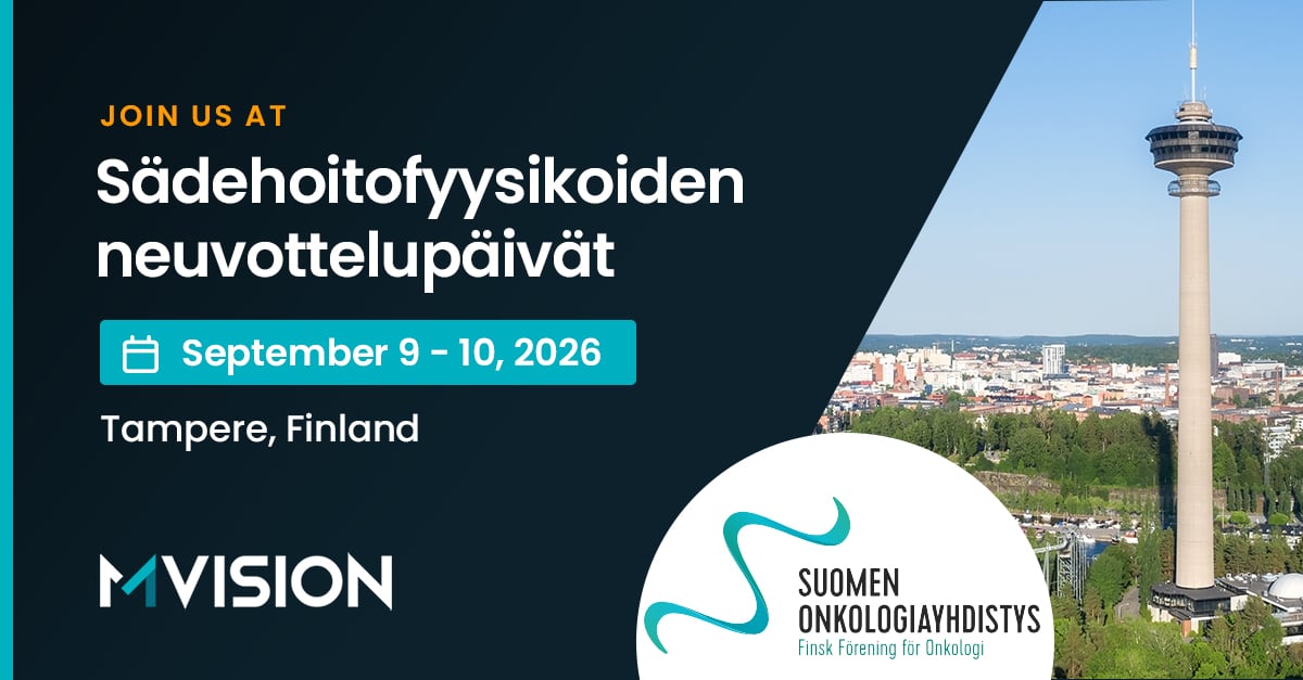 mvisionai's tweet photo. MVision AI will attend Sädehoitofyysikoiden neuvottelupäivät in Tampere on September 9–10.

Product Owner Jani Pehkonen will be on-site to talk about our AI-powered solutions. Drop by to say hello!

#Radiotherapy #MVisionAI https://t.co/abx0U0rHyi