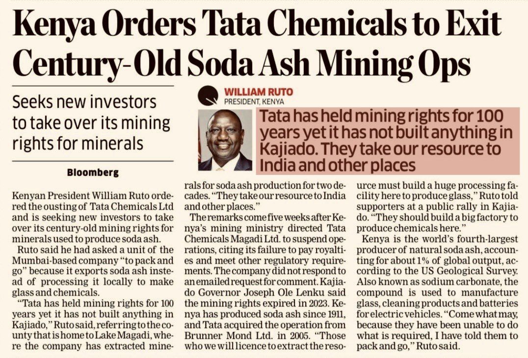 churumuri's tweet photo. "They [Tatas] take our resource to India and other places"

Kenya's devastating critique of the Tata Group that smug (and stupid) Indians think is different from other mercenary companies. @business @TataCompanies https://t.co/fFIWkz9pUK