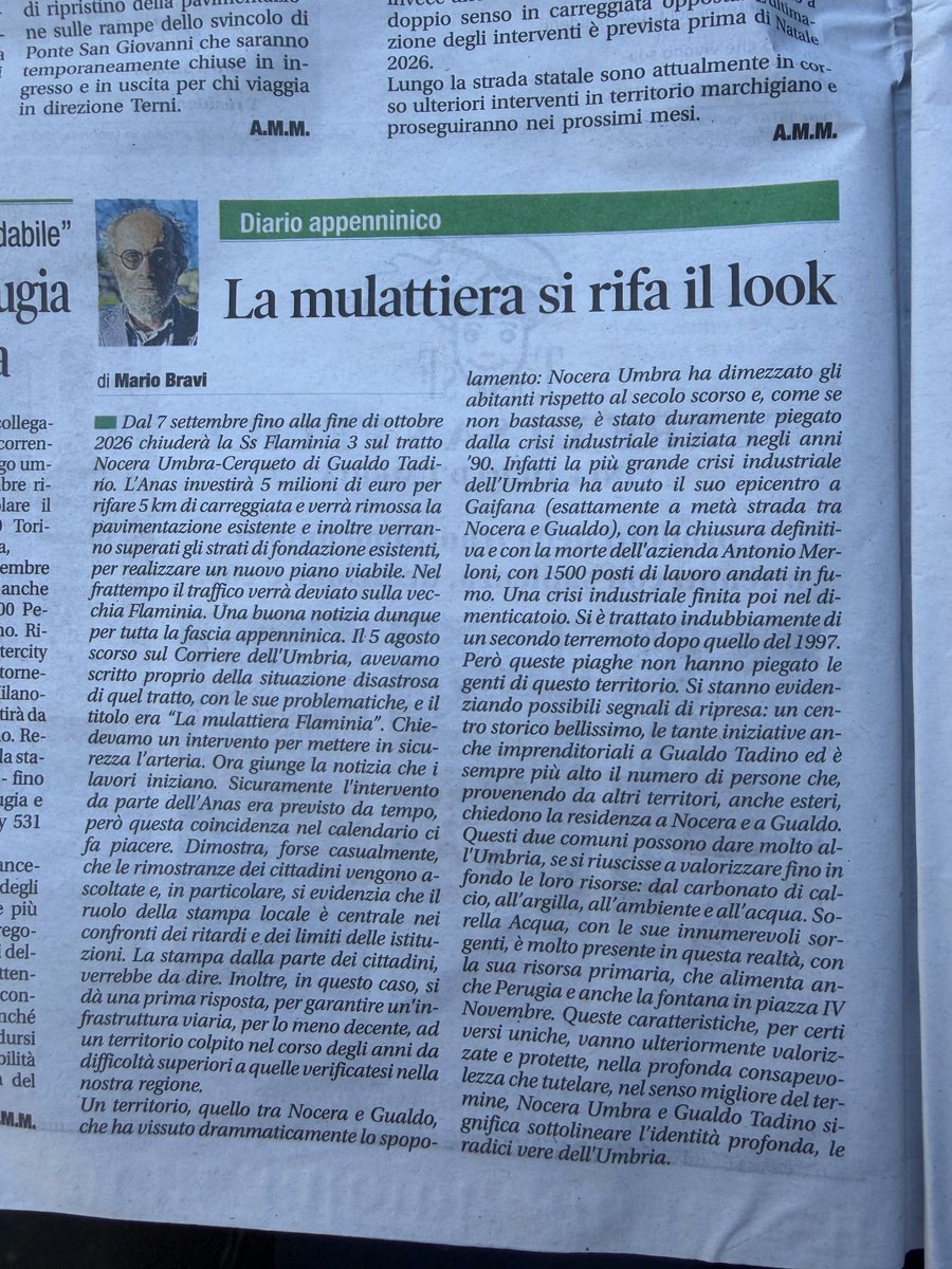 campodarco's tweet photo. Dal “Corriere dell’Umbria “ https://t.co/z1lIft8EV4