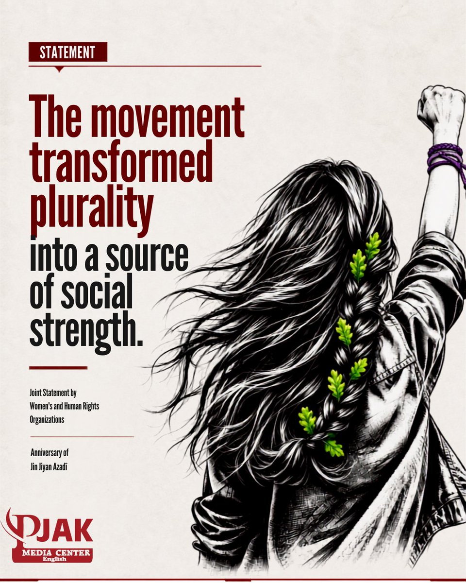 PjakMedia's tweet photo. 📣17 women’s and human rights organizations have issued a joint statement ahead of the anniversary of the Jin, Jiyan, Azadi revolution.

Full statement: https://t.co/aXNKjGRTsC https://t.co/SnyDCTkPLT