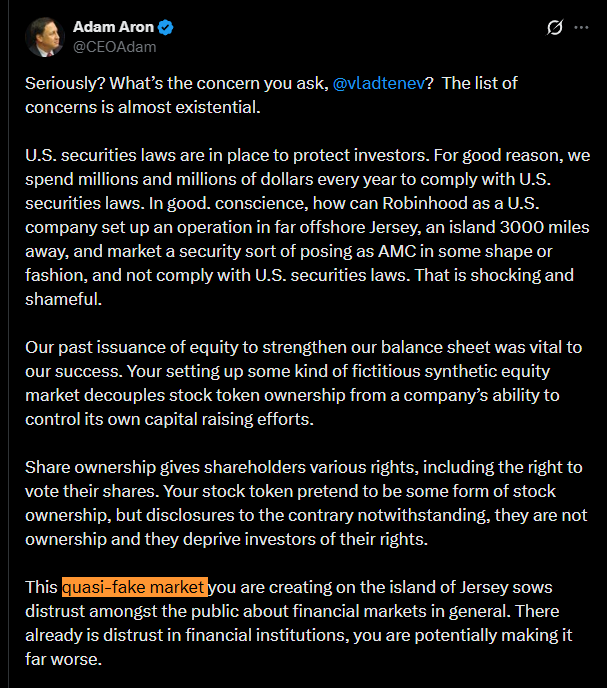 DeadMight's tweet photo. How did everyone miss this! @CEOAdam said @vladtenev is creating a quasi-fake market $QFM 

which literally means its a retarded and fake market! 

https://t.co/KppuZDXQme https://t.co/Q82P25tCOC