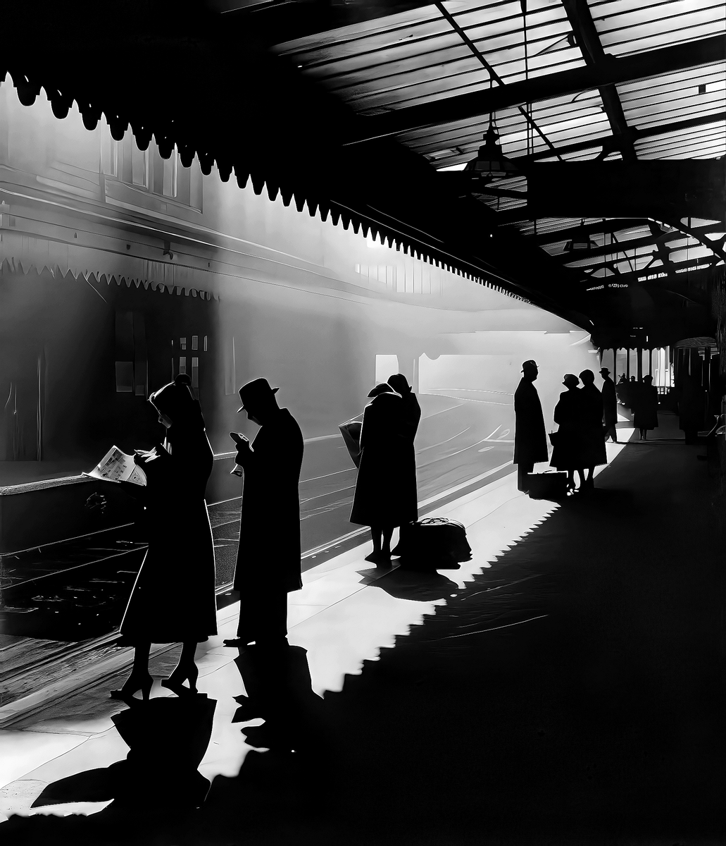 cameralab21's tweet photo. Neil Nevinson - Tunbridge Wells Central Station - London  1950s https://t.co/SrXzRxFoiK