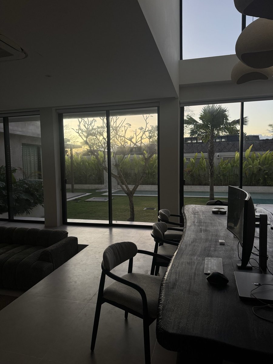 RonRauwerda's tweet photo. a lot of people think you have to be in dubai or some big city to build a serious business.

i believed it too, and moved there two years ago. it felt flat.

since then i moved to bali and locked in harder than ever.

own villa, private chef, good gyms, dedicated work setup. but more importantly, more nature and freedom.

you don’t have to choose between building hard and living well