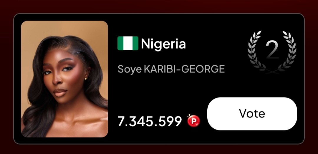 Adetee03's tweet photo. @aonanuga1956 Vote soye for miss world 🌎 she's representing Nigeria and voting ends today by 12pm @soye_kg https://t.co/NnABfa8388