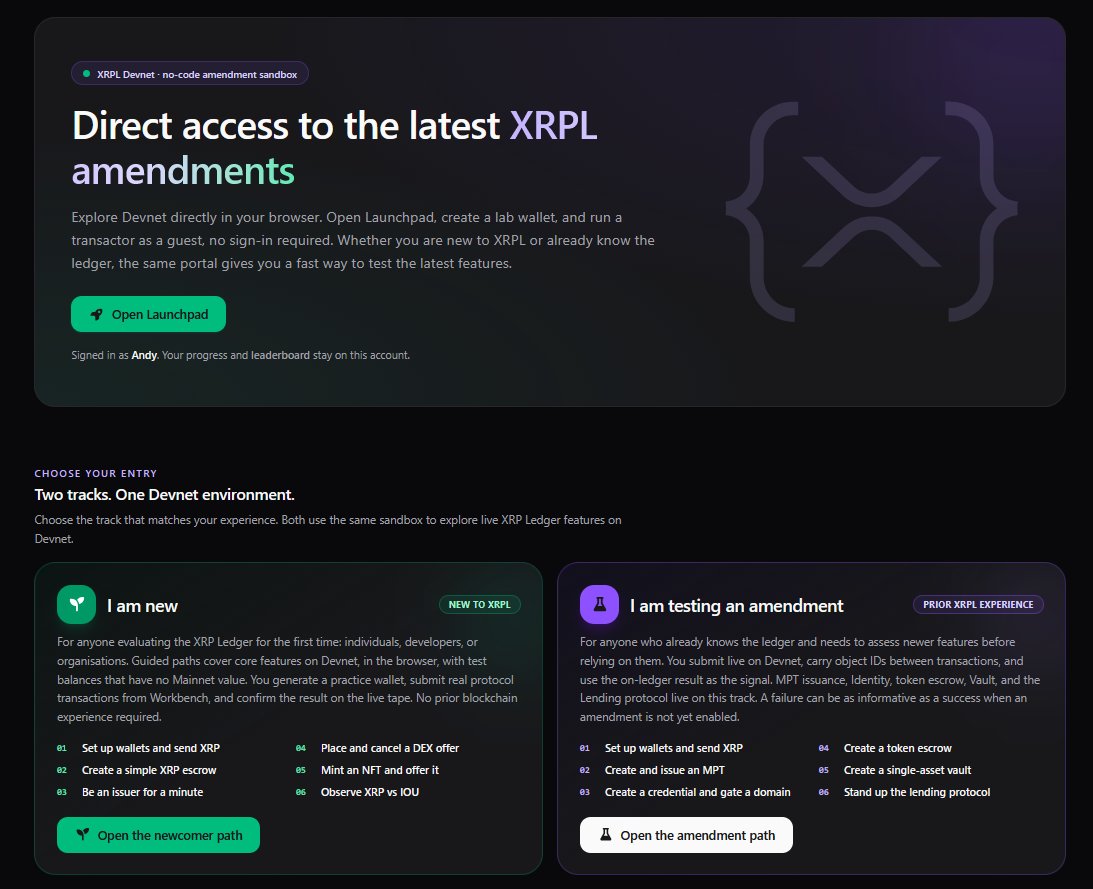 Handy_4ndy's tweet photo. We now have data persistence across Devnet resets, 
everything submitted through the devnet portal is retained by the portal ⌚️🔒

#XRPL #Devnet https://t.co/uNHk4SWzqx
