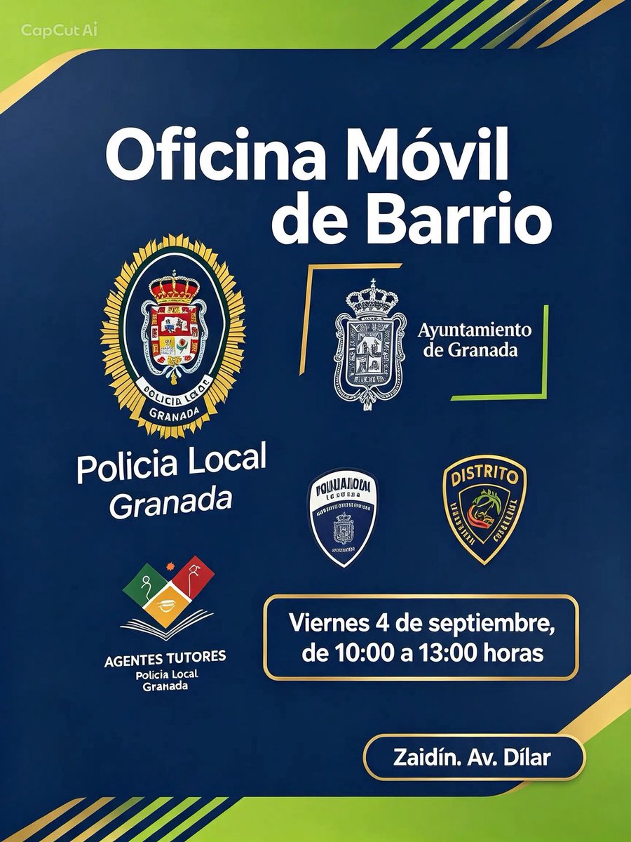 PoliciaGr's tweet photo. Te recordamos que hoy, nuevamente, nuestra #OficinaMóvil de barrio estará en el #Zaidín atendiendo a todas aquellas personas que quieran realizar sugerencias, trasladarnos sus inquietudes y recibir información.
#SomosTuPolicía
#ATuLado https://t.co/aMGbmwxzhd