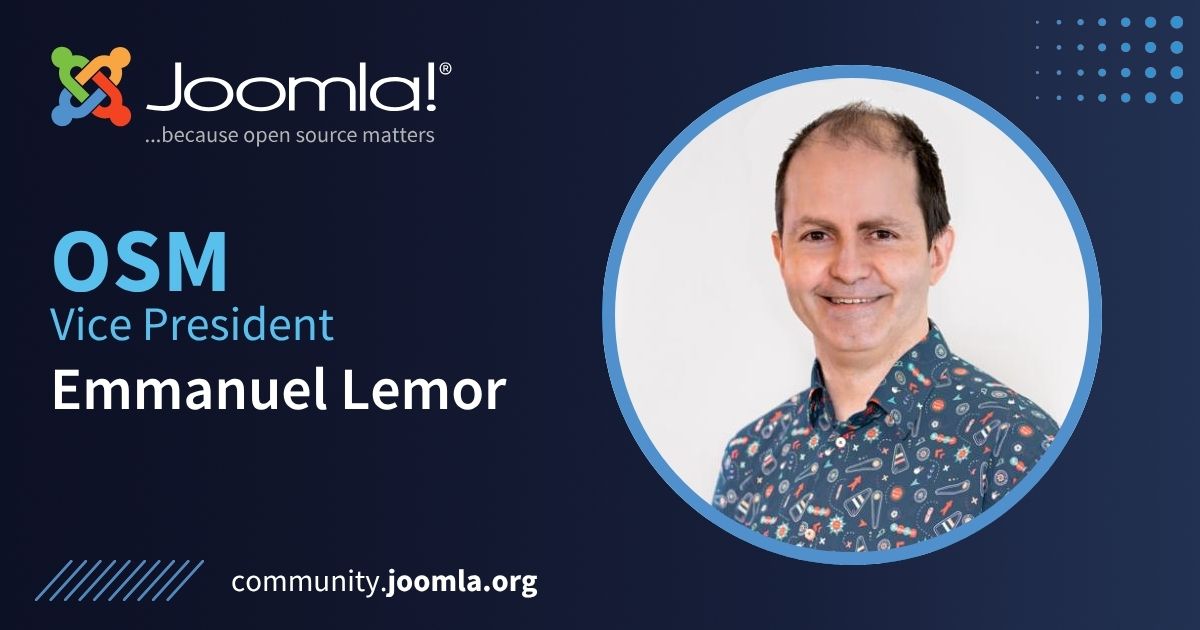 joomla's tweet photo. We’re excited to welcome Emmanuel Lemor back as Vice President.
Read more: https://t.co/VtAmjwcINB
#Joomla #OpenSourceMatters #OSM #JoomlaCommunity #OpenSource #CMS #WebDevelopment https://t.co/gwl4LOofTp