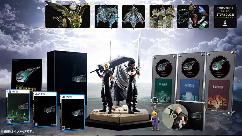 PlayVerso's tweet photo. La trilogía Final Fantasy VII: Remake tendrá una edición coleccionista que incluye los tres juegos y muchos regalos, pero será exclusiva de Japón.

https://t.co/0aknKVo2sw

#PS5 https://t.co/O3vCvvfncX