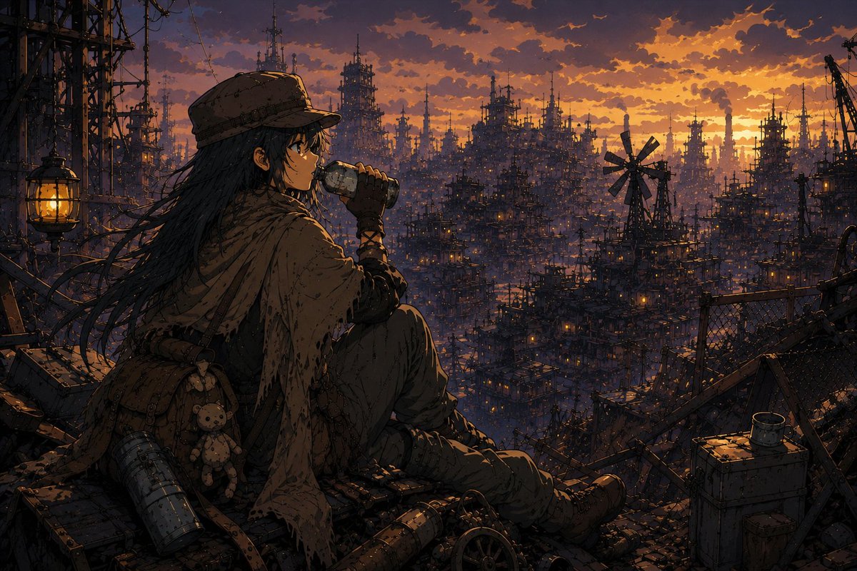 EleyasHasao0's tweet photo. 🌆✨ “Even in a broken world, there’s always a quiet place to dream, reflect, and keep moving forward.” 🌅🖤
#PostApocalyptic #SilentMoments #LostWorld #AnimeArt #Dreamer #BeautifulChaos https://t.co/KtfTNEHT45