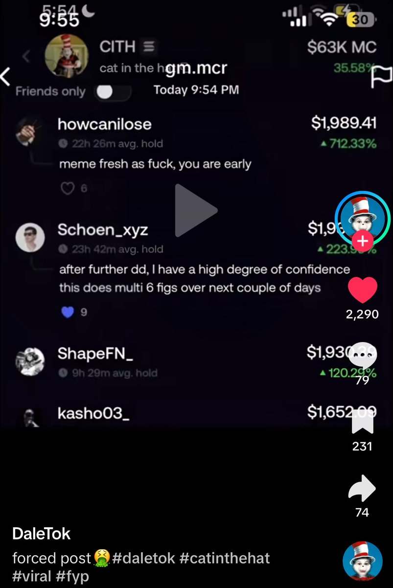 solanasergeant's tweet photo. Creator of the Cat in The Hat scary trend @/DaleTok on TikTok just posted the $CITH coin

In a post explaining how he is the one who started the trend, he shares a picture of the memecoin

3R51JJP2TZosMTHszJxbB4KCshVL67LU4Q8cynVMpump https://t.co/dAcOTPPmq7