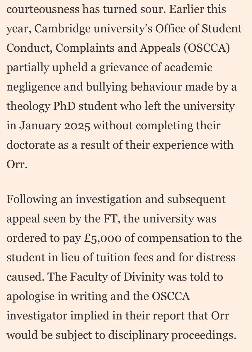 tanita_tikaram's tweet photo. Why wasn’t white academic James Orr ‘s bullying of students who left before completing doctorates &amp; who Cambridge Uni  had to  compensate financially headline news &amp; an excuse to question the appointment &amp; abilities of every white academic  🤔 ? https://t.co/sxNUSkTydq