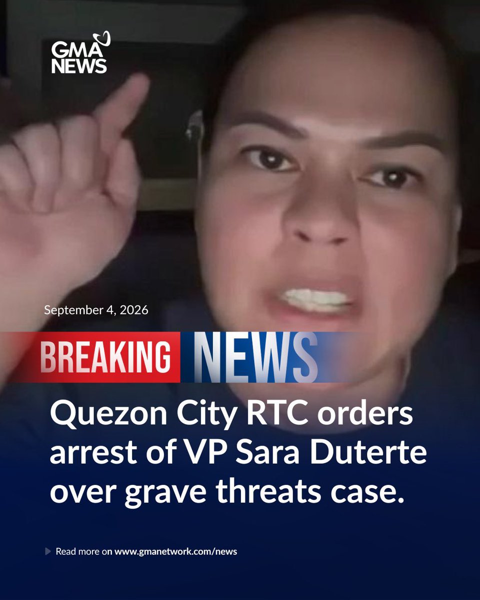 jesusfalcis's tweet photo. ⚠️ The issuance by the QC RTC of an arrest warrant against BP Sara Duterte involving her grave threats case BOLSTERS the impeachment case against her.

It means walang immunity from suit.

May probable cause.

Thus, she is unfit to remain in office and should be convicted.

👊 https://t.co/BWXMVrCnPs