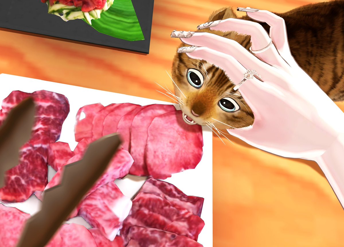 m4k1__x's tweet photo. 🐱｢これ！これさッ！！ねこも食べられるんじゃない！！？ねこも！！ねこもいけるよホラッ！！！！！｣
🙎‍♀️｢ダメッッッ！！！！！｣

#にゃにゃまる https://t.co/RGeMZTZCW3