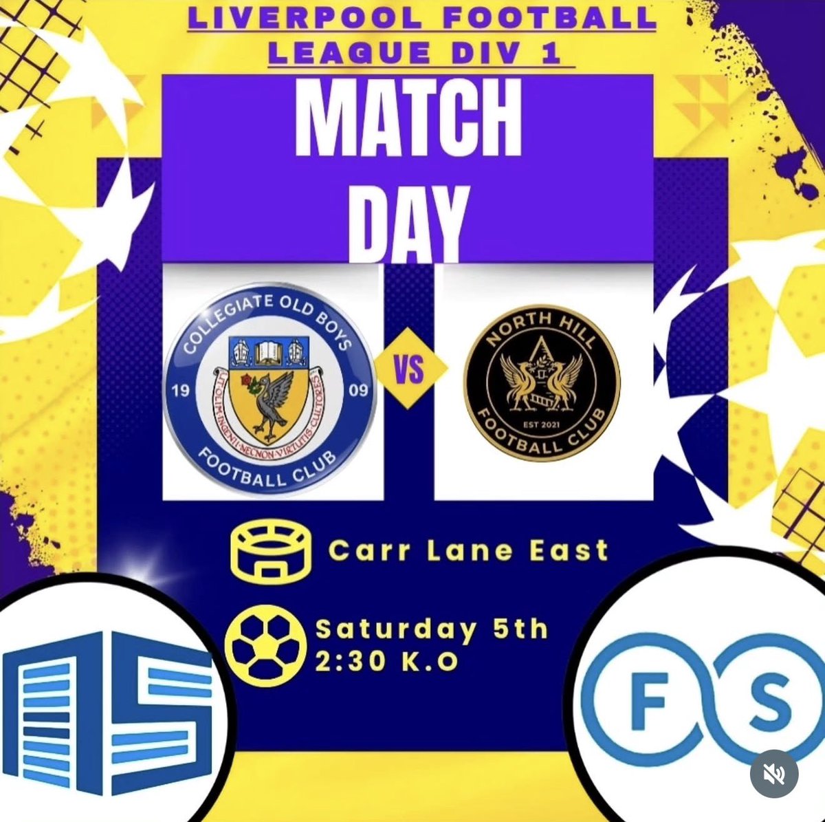 TheCollegiateFC's tweet photo. UPCOMING MATCH

@lpoolfl League 1 Match
🆚 @fc_northhill 
🗓️ Tomorrow
📌 Carr Lane East
⏰ 2:30pm

And just like that, a new season begins.
Football is officially back!

A huge thank you to our sponsors @FSTradeUK &amp; AS Roller Shutters Ltd

#COYY 💛 https://t.co/yAVeG9Ypz5
