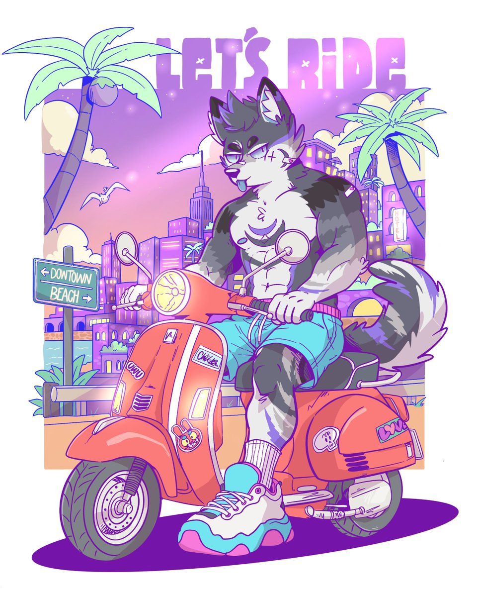 andolunar's tweet photo. Let’s try to catch up with summer! Let's ride!

Summer vibes by @ArtyandChikle 🌴 https://t.co/C5pZAPUJ2q