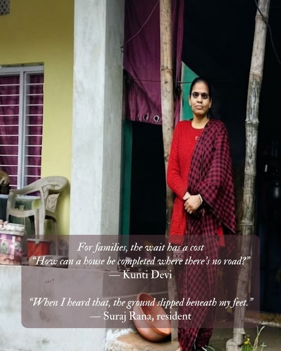 101reporters's tweet photo. From unfinished homes to the cost of rebuilding without a road, residents share what recovery looks like this year.

Read the full story by Surinder Kumar.
Link: https://t.co/NEg9yPPJnX

#Mandi #DisasterRelief #grassrootstoriesmatter #RuralIndia #ClimateStories (2/2) https://t.co/AeN7jFYUKa