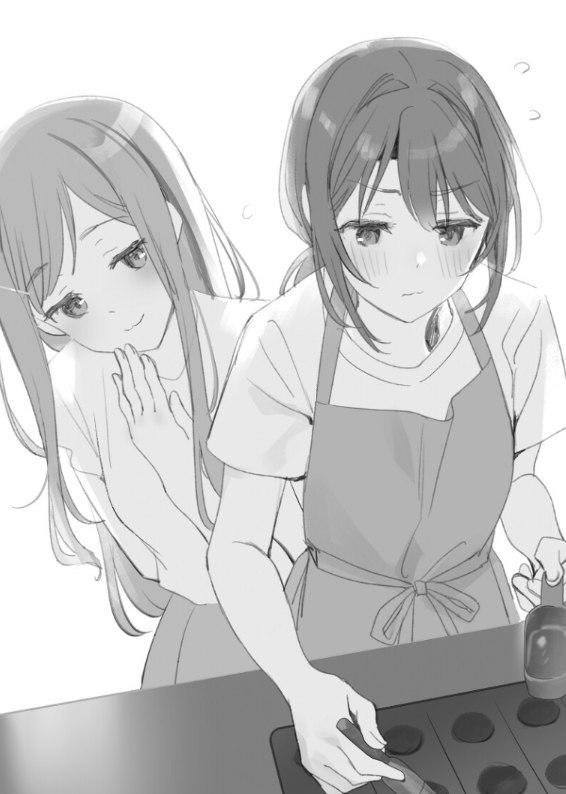 Feloscy22's tweet photo. waow new AdaShima SS3 illustration what is Adachi cooking https://t.co/M5Tokmshm5