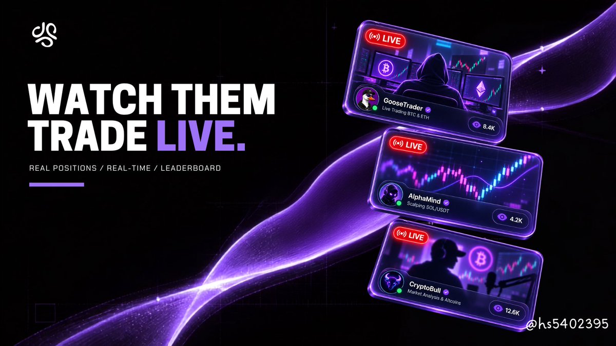 hs5402395's tweet photo. Now the part I'm most excited about.

Livestreams launching soon.

Traders stream actual sessions real positions, real commentary, live chat questions while you watch them think.

You learn how they decide, not just what they last traded.

"Top Streamers" leaderboard is already up.