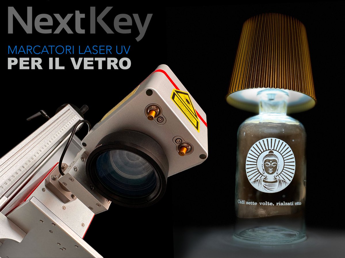 nextkey_srl's tweet photo. Vuoi incidere e marcare vetro e cristallo? Scopri i marcatori laser UV NextKey Srl a 355 nm per personalizzare bottiglie, bicchieri, calici e flaconi con loghi, immagini e simboli. Vendita, prove, assistenza tecnica e consulenza grafica. #MarcaturaLaser #LaserUV #MarcatoriLaser https://t.co/NlNlbqWyv6