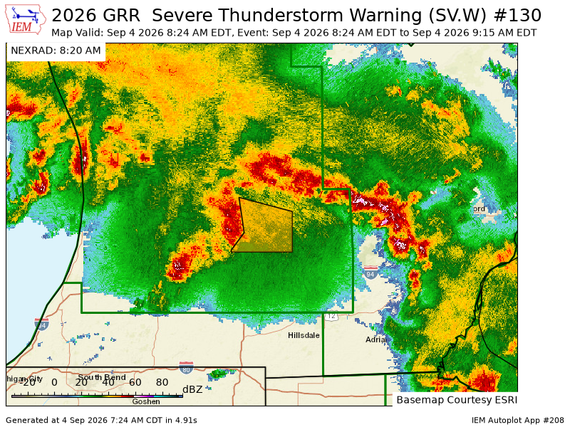 MidMIExtremeWX's tweet photo. GRR issues Severe Thunderstorm Warning [wind: 60 MPH (RADAR INDICATED), hail: 0.75 IN (RADAR INDICATED)] for Eaton [MI] till 9:15 AM EDT https://t.co/0QmIVwFRYR https://t.co/gKgKIiph32