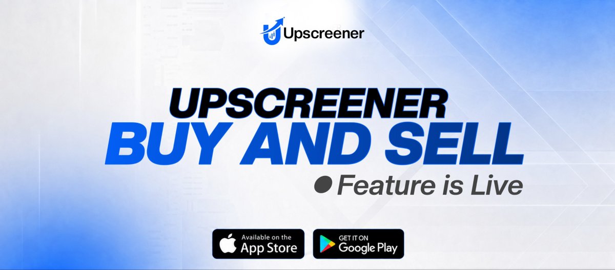 upscreener's tweet photo. 📱 Upscreener Mobile Update

Buy & Sell is now live on Upscreener.

Existing users can update the app, while new users can download it to access the latest features and improvements.

App Store:
https://t.co/qhKLkbUiBo

Google Play:
https://t.co/X6vKDlvlIz

Update or download Upscreener and experience the latest release.