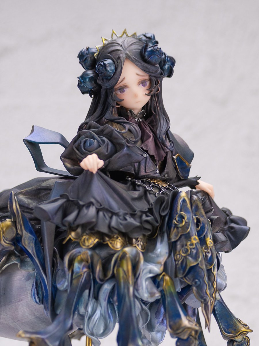 Haytea1's tweet photo. 『花蜘蛛』

原型：云念白様@nezumi6214694
原画：星蝋燭様@hosirousoku 

Poecilotheria metallicaというタランチュラ＋黒ゴスモチーフで塗ってみました🟦
色の試しβ版ですが一旦完成ということで

残りの画像は下へ↓ https://t.co/g6zUWZP3U7