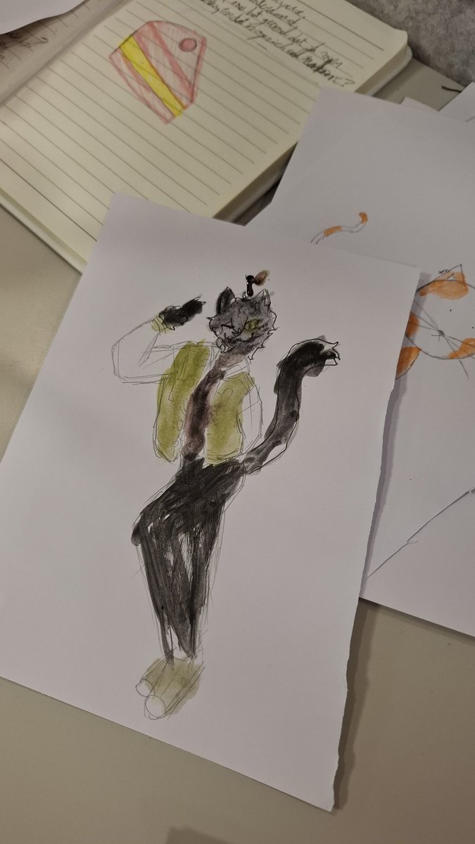 ApplesArts's tweet photo. art schools are awesome i can just draw my fursona everywhere😼🔥 https://t.co/QualyhnrbA