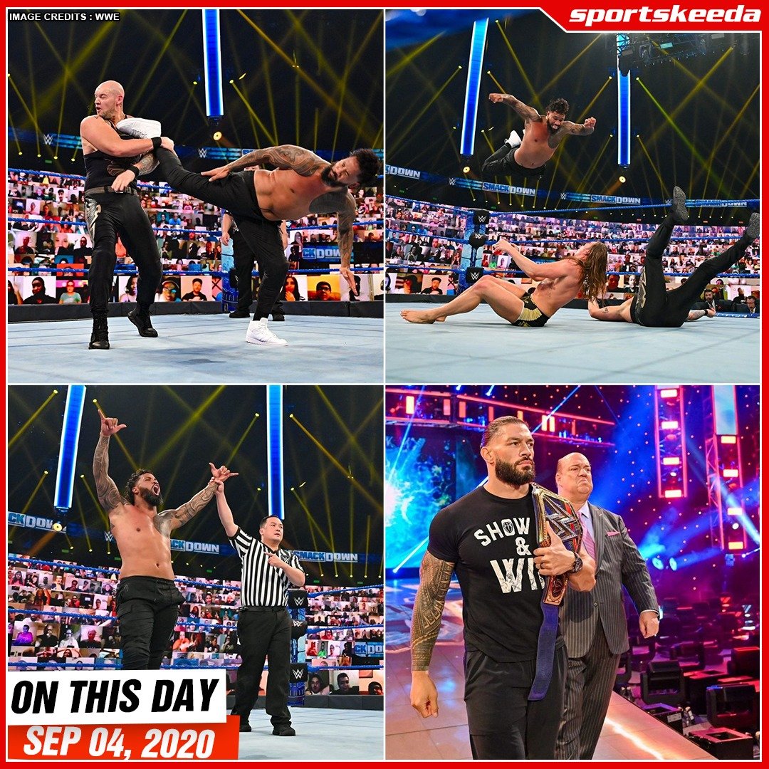 SKWrestling_'s tweet photo. 6 years ago today, Jey Uso emerged victorious in a fatal four-way match to earn a shot at Roman Reigns' Universal Championship at Clash of Champions.

@WWEUsos @WWERomanReigns https://t.co/AGYnoSYWD1
