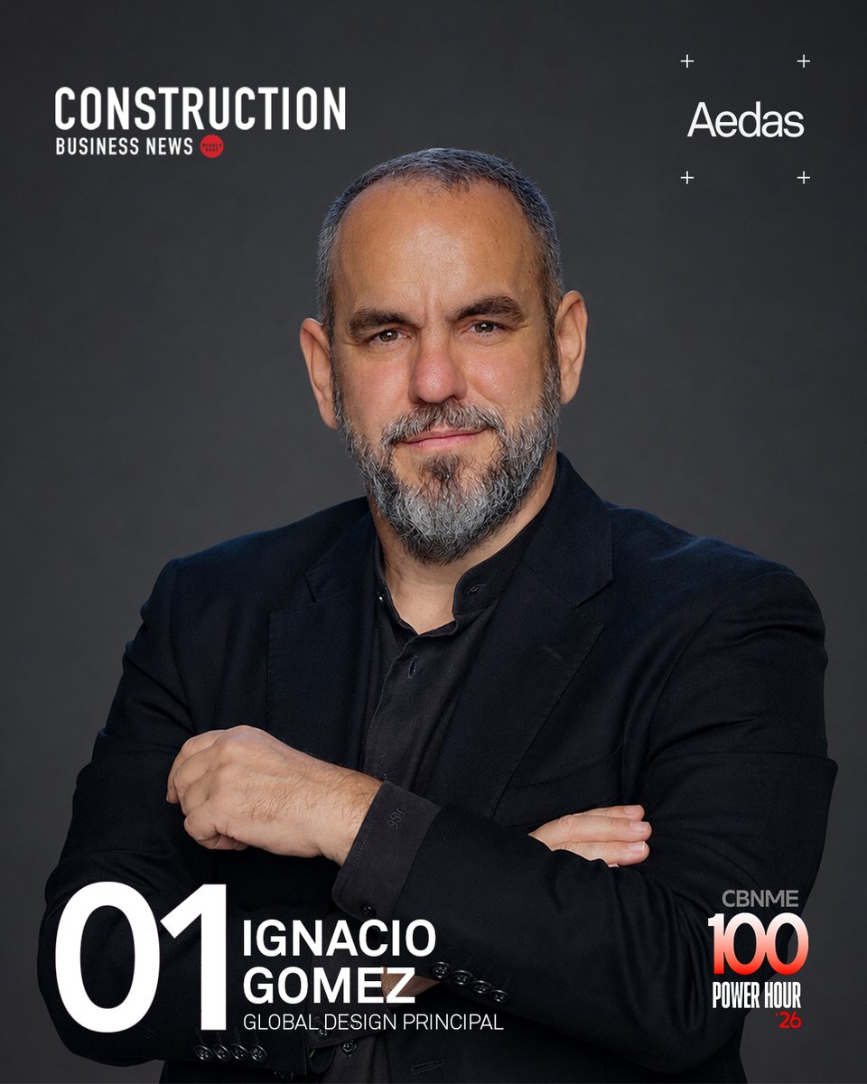 Aedas's tweet photo. Taking the top spot in CBNME’s Power Hour 100, our Global Design Principal Ignacio Gomez has been recognised as the region’s leading visionary on this year’s list, reflecting the impact of his design leadership across the Middle East.

تصدّر إجناسيو جوميز، مدير التصميم العالمي، قائمة Power Hour 100 الصادرة عن CBNME لهذا العام، في تقدير يعكس أثر رؤيته وقيادته التصميمية في المشهد المعماري على مستوى المنطقة.

Read Now: https://t.co/Lwp9jmmF7w

#Aedas #AedasME #architect #architecture #design #PowerHour100 @CBN_ME