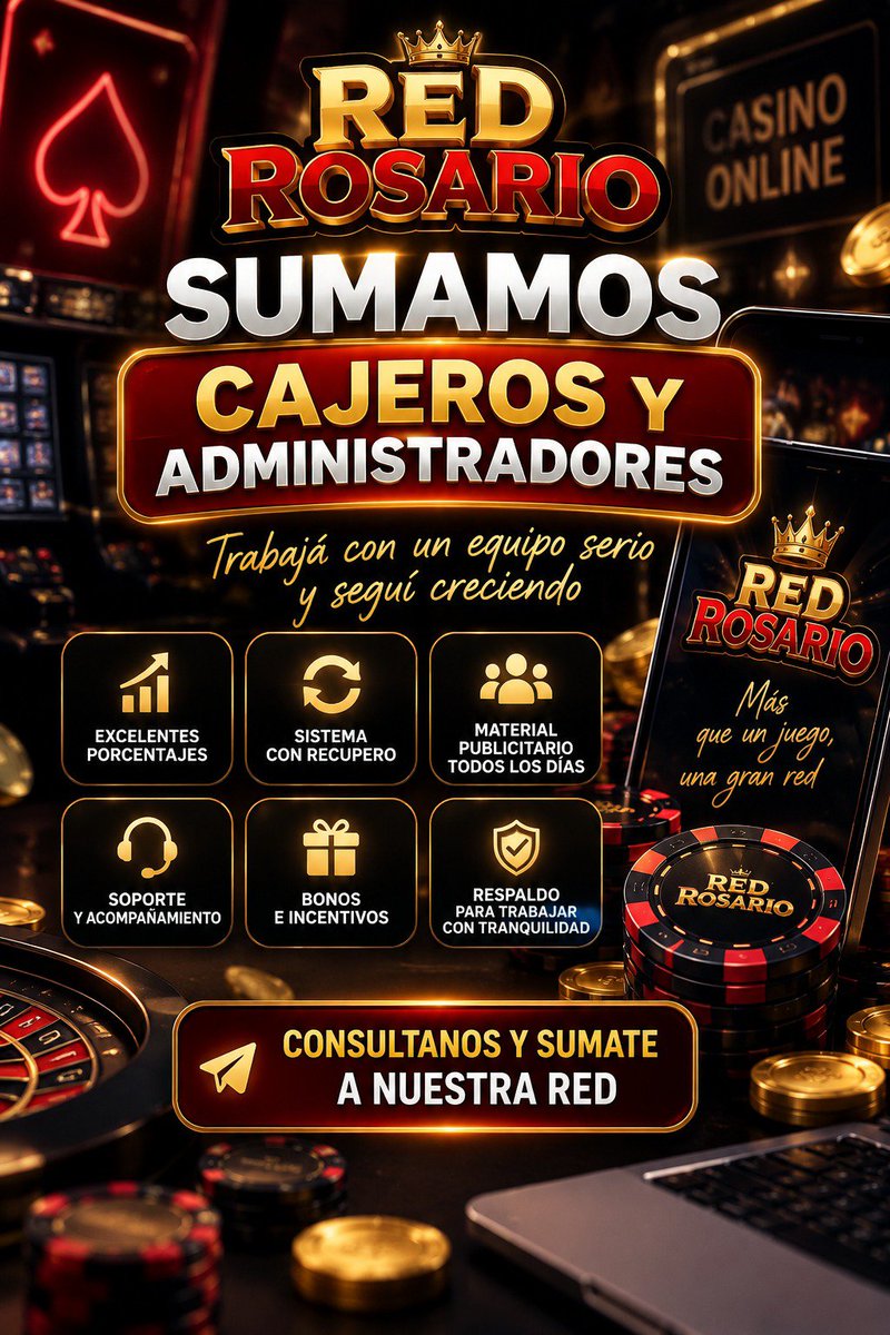 Redrosariopro's tweet photo. https://t.co/8yVgZmNMm9

💥Cajeros desde 50% a 65% 
💥Administradores desde 70% a 78%

https://t.co/8yVgZmNMm9 https://t.co/tewQ2qMGj1