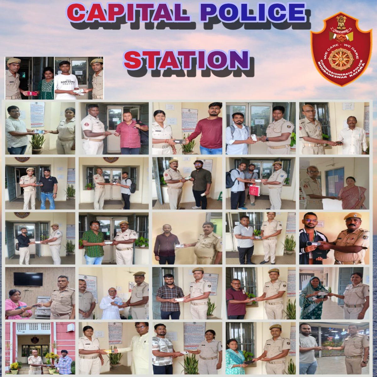 dcpbbsr's tweet photo. Using the CEIR portal, the Capital Police Station team successfully recovered 27 missing mobile phones and returned them to their rightful owners.
#SuccessStories 
#WeCareWeDare https://t.co/wPAAnaW78Z