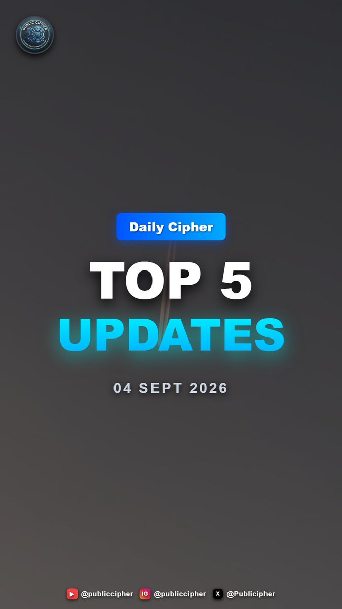 Publicipher's tweet photo. 🚨 TOP 5 INDIA UPDATES (04 Sept 2026):

🎥 1 मिनट में पूरा विश्लेषण यहाँ देखें:https://t.co/kShHHphud9

#DailyCipher #ISRO #EOS05 #IndianEconomy #Sensex #CurrentAffairs #PublicPolicy #PublicCipher https://t.co/2p9tjYNHmG