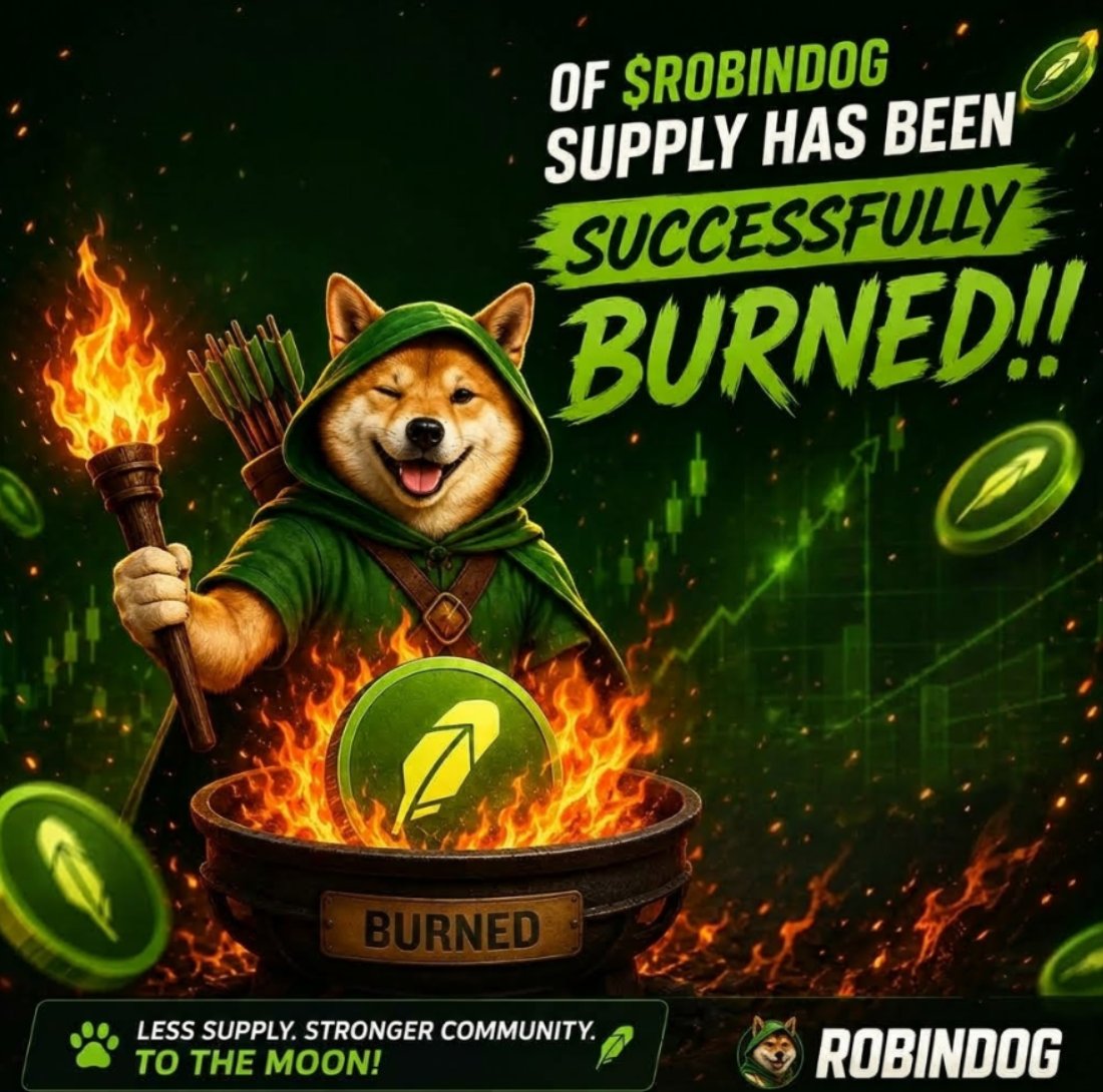 robindogex's tweet photo. 99,957,267 $ROBINDOG Supply has been burned!

check the proof here: https://t.co/L3XKq8cUpk

CA: 0x6399E2Bd8af62C0ac13f55613C3469b67332a6Fd https://t.co/tElpTeyACX